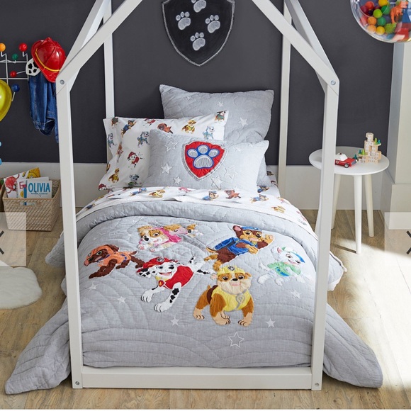 Pottery Barn Kids Paw Patrol Quilt, Sheet Set & Pillow (no sham) - Full - Picture 1 of 8
